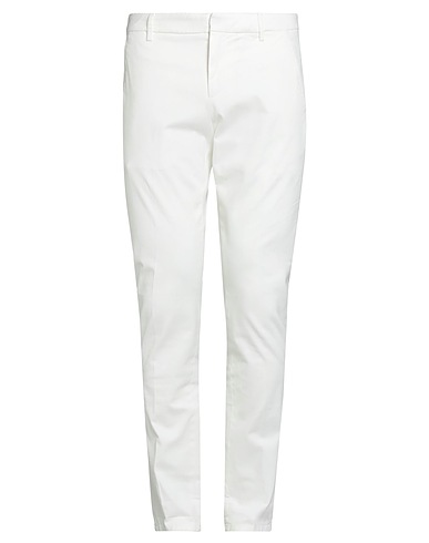 DONDUP Casual trouser White 98% Cotton, 2% Elastane
