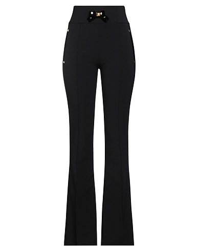 ELISABETTA FRANCHI Casual pants Black 96% Polyester, 4% Elastane