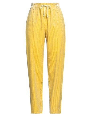 FORTE_FORTE Casual trouser Pastel yellow 55% Viscose, 45% Cotton