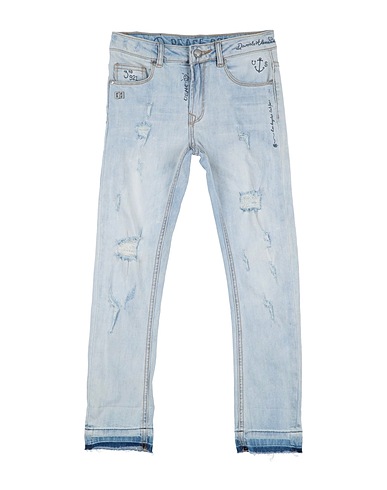 GREY DANIELE ALESSANDRINI Denim trousers Blue 98% Cotton, 2% Elastane