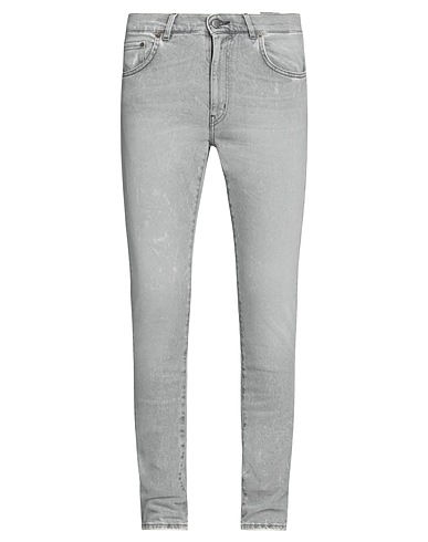 PRPS Denim trousers Grey 99% Cotton, 1% Elastane