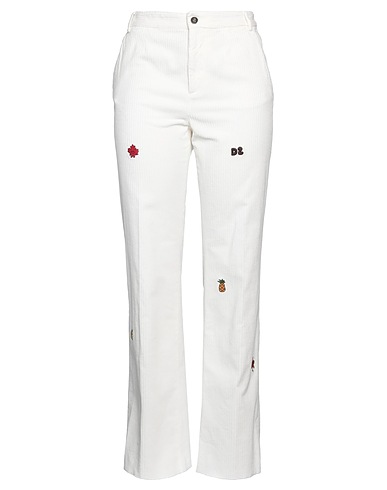 DSQUARED2 Casual trouser White 99% Cotton, 1% Elastane