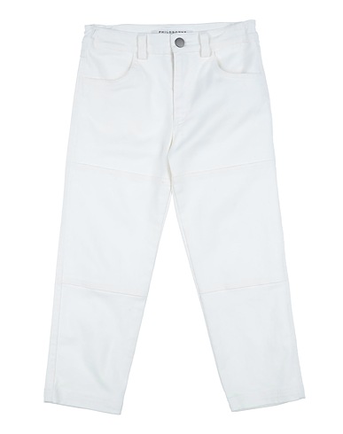 PHILOSOPHY di LORENZO SERAFINI Casual trouser White 97% Cotton, 3% Elastane
