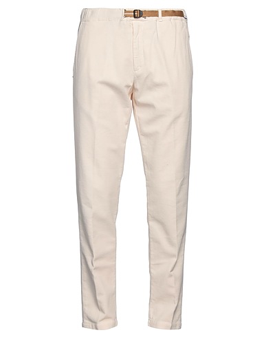 WHITE SAND Casual pants Ivory 98% Cotton, 2% Elastane