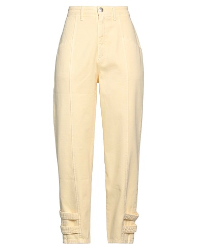 MVP WARDROBE Casual trouser Pastel yellow 100% Cotton