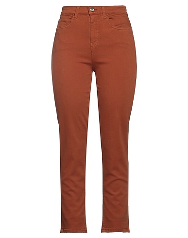 KAOS JEANS Casual trouser Brown 78% Cotton, 15% Lyocell, 5% Polyester, 2% Elastane