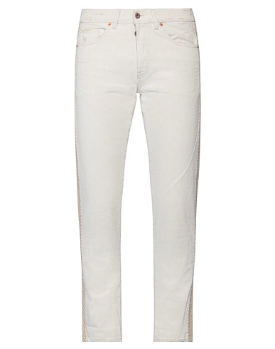 PENCE Denim trousers Ivory 100% Cotton