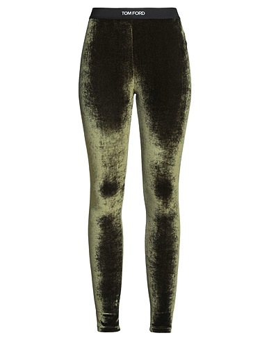 TOM FORD Leggings Dark green 77% Viloft®, 21% Polyamide, 2% Elastane, Polyester