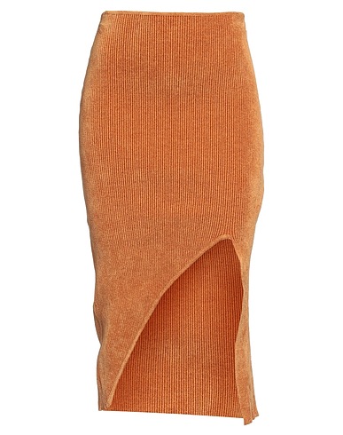 JUST CAVALLI Midi skirt Camel 61% Viscose, 34% Cotton, 4% Polyamide, 1% Elastane