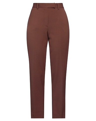 CALVIN KLEIN Casual pants Brown 53% Polyester, 43% Wool, 4% Elastane