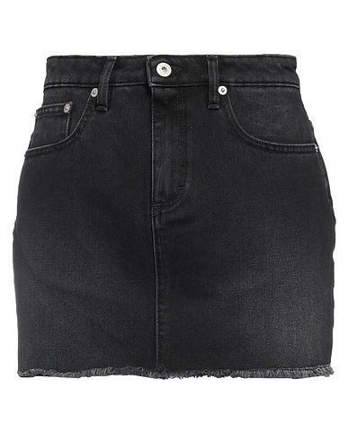 HERON PRESTON Denim skirt Black 100% Cotton