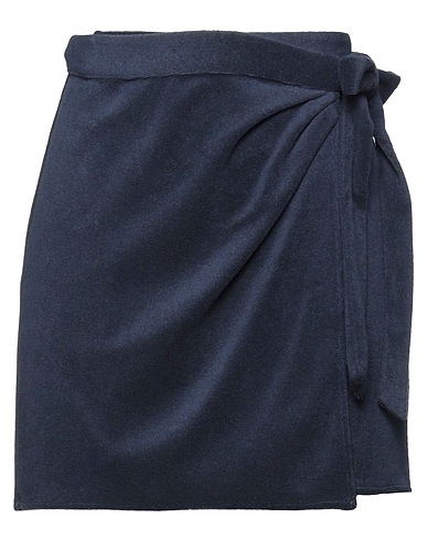 CIAO LUCIA! Mini skirt Navy blue 80% Cotton, 20% Polyester