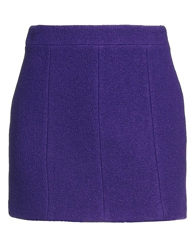 GOLDEN GOOSE Mini skirt Purple 100% Virgin Wool