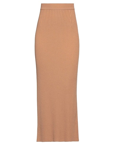 CHLOÉ Gonna lunga Cammello 90% Lana, 10% Cachemire, Poliammide, Elastan