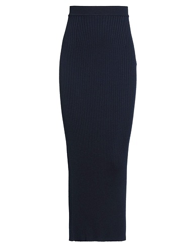 CHLOÉ Gonna lunga Blu notte 90% Lana, 10% Cachemire, Poliammide, Elastan