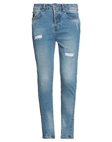 JOHN RICHMOND Denim pants Blue 99% Cotton, 1% Lycra®