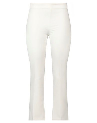 KATE BY LALTRAMODA Casual pants White 88% Polyester, 12% Elastane