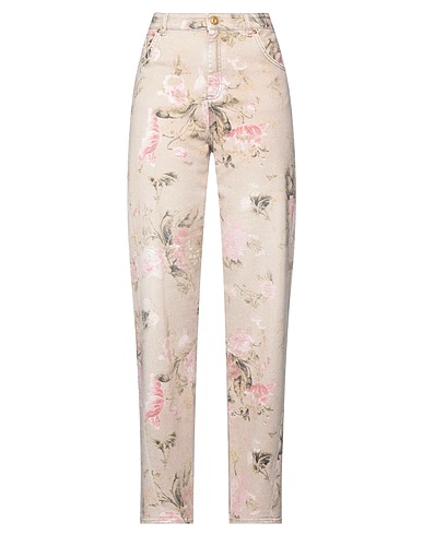BLUMARINE Denim pants Beige 98% Cotton, 2% Elastane