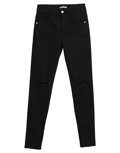 KARTIKA Denim trousers Black 97% Cotton, 3% Elastane