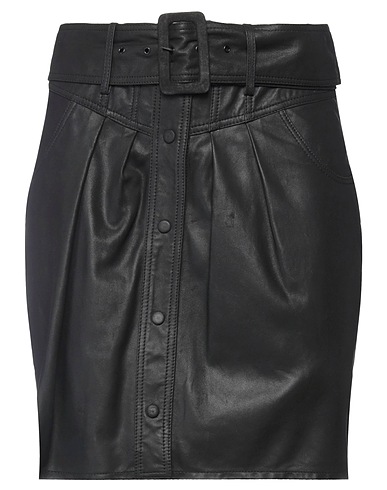 ALTER EGO Mini skirt Black Goat skin