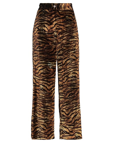 OTTOD'AME Casual trouser Dark brown 78% Viscose, 22% Polyamide