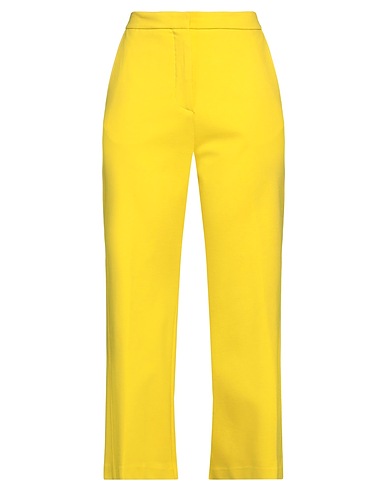 MEIMEIJ Casual trouser Yellow 68% Viscose, 32% Elastane, Polyester, Cotton