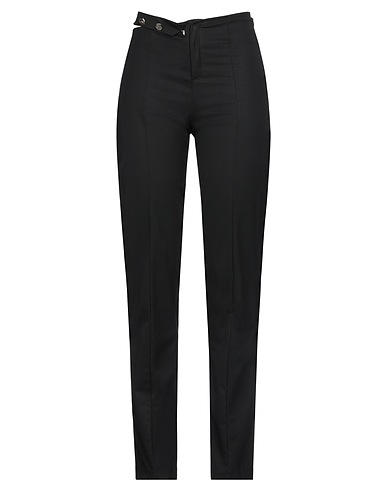OW COLLECTION Casual trouser Black 64% Polyester, 34% Viscose, 2% Elastane
