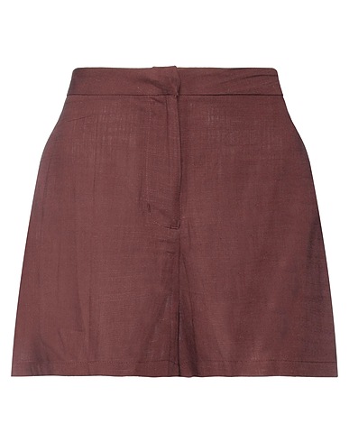 GLAMOROUS Shorts & Bermuda Chocolate brown 70% Viscose, 30% Linen