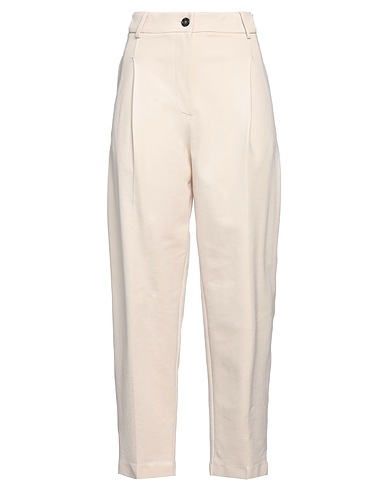 MEIMEIJ Pantalone Beige 68% Viscosa, 32% Elastan, Poliestere, Cotone