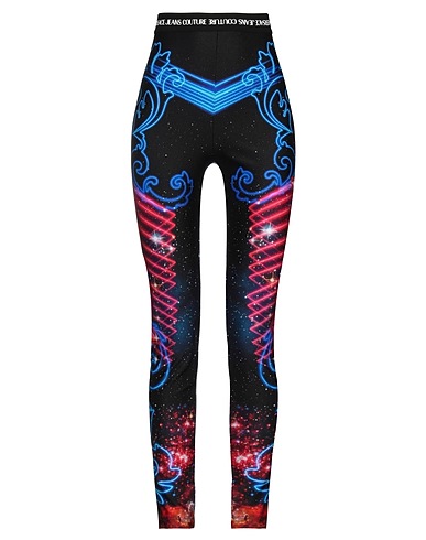 VERSACE JEANS COUTURE Leggings Black 80% Polyamide, 20% Elastane