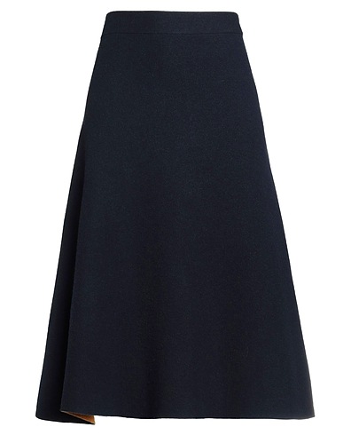 JIL SANDER Midi skirt Midnight blue 74% Virgin Wool, 18% Cashmere, 8% Polyamide