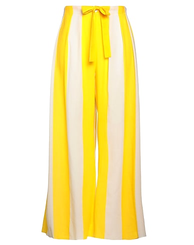 MAISON RABIH KAYROUZ Casual trouser Yellow 100% Virgin Wool