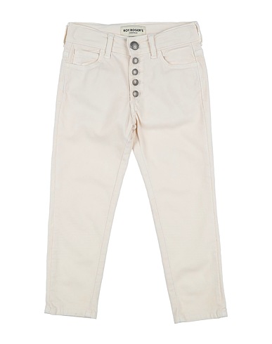 ROŸ ROGER'S Denim trousers Cream 100% Cotton