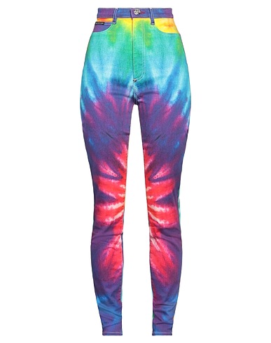 PHILIPP PLEIN Casual trouser Azure 92% Cotton, 6% Elastomultiester, 2% Elastane