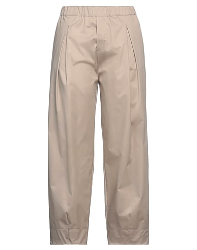VIRGINIA BIZZI Casual trouser Taupe 100% Cotton