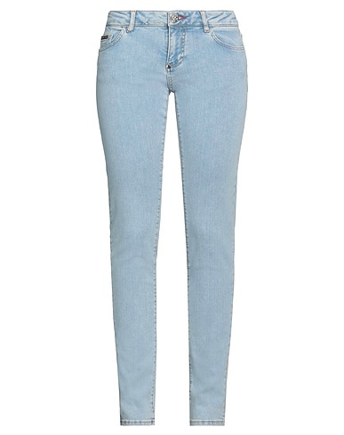 PHILIPP PLEIN Denim trousers Blue 92% Cotton, 6% Elastomultiester, 2% Elastane, Polyester