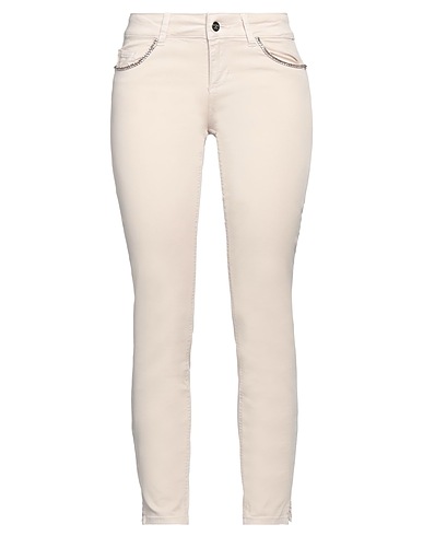 REBEL QUEEN by LIU •JO Casual trouser Beige 98% Cotton, 2% Elastane