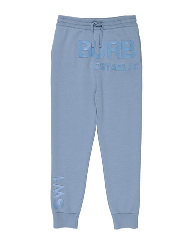 BURBERRY Casual pants Pastel blue 100% Wool, Polyamide, Elastane