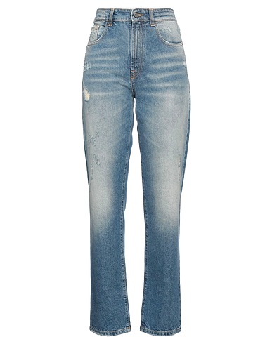 MANILA GRACE Denim trousers Blue 100% Cotton