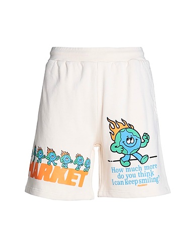 MARKET Shorts & Bermuda KEEP GOING SWEATSHORTS
 Beige 100% Cotton