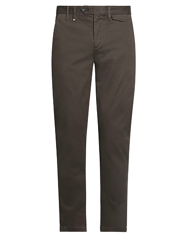 BERNA Casual trouser Dark brown 98% Cotton, 2% Elastane