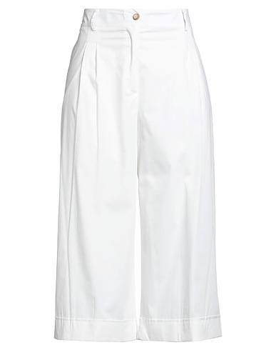 VICARIO CINQUE Casual trouser White 98% Cotton, 2% Elastane