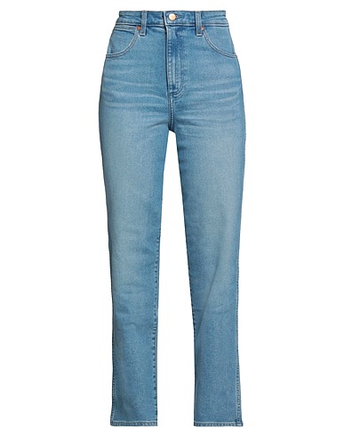WRANGLER Denim pants Blue 78% Cotton, 21% Polyester, 1% Elastane