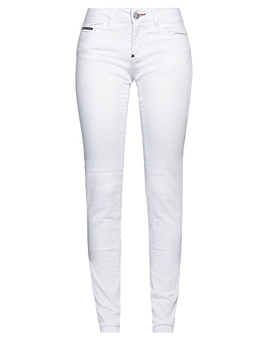 PHILIPP PLEIN ジーンズ ホワイト コットン 92% / エラストマルチエステル 6% / ポリウレタン 2% / ポリエステル