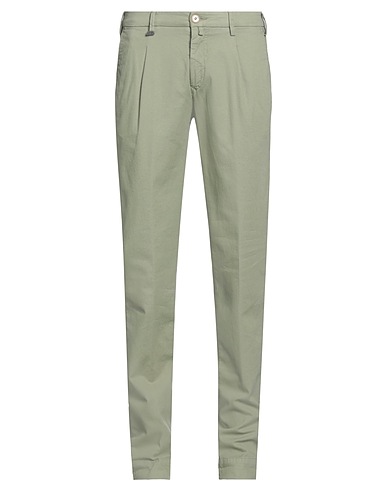 BARBATI Casual trouser Sage green 97% Cotton, 3% Elastane