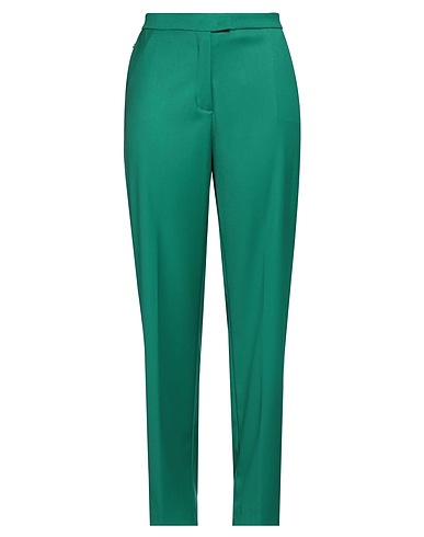 JIJIL Casual pants Green 66% Polyester, 33% Viscose, 1% Elastane