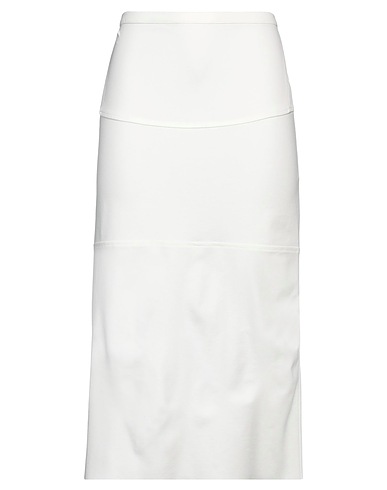 LIVIANA CONTI Midi skirt White 68% Viscose, 27% Polyamide, 5% Elastane