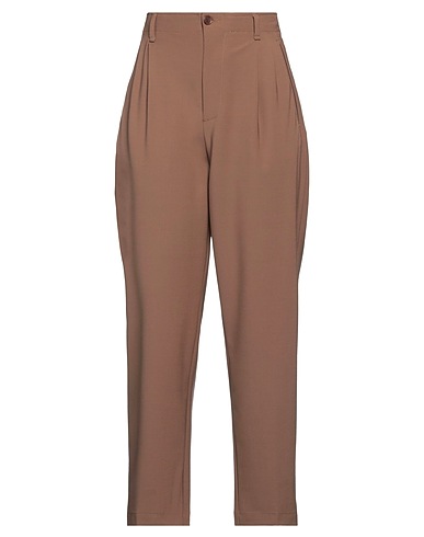 WHITE SAND Casual trouser Brown 53% Polyester, 43% Virgin Wool, 4% Elastane