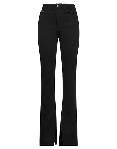 PHILIPP PLEIN ジーンズ ブラック コットン 100% / 牛革（カーフ）
