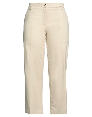 ALPHA STUDIO Casual trouser Beige 98% Cotton, 2% Elastane